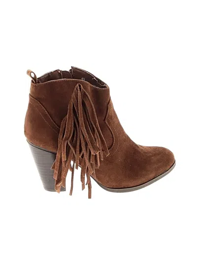 Pre-owned Madden Girl Ankle Boots In Tan