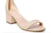 Madden Girl Ankle Strap Round Toe Low Heel In Tan In Neutral