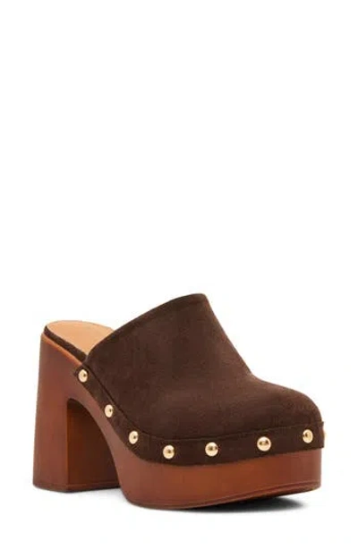 Madden Girl Austinn Platform Clog In Dark Brown Fab