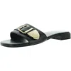 Madden Girl Avaa Womens Faux Leather Slip On Flatform Sandals In Multi