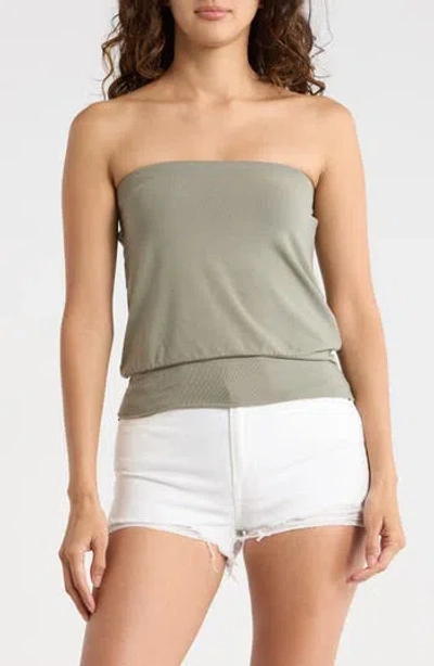 Madden Girl Banded Hem Tube Top In Gray