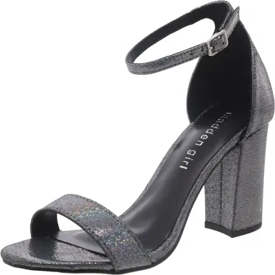 Madden Girl Beella Womens Buckle Chunky Dress Sandals In Black