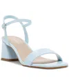 Madden Girl Birdie Low Block-heel Sandals In Ice Blue Patent