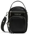 Madden Girl Blakec Crinkle Zipper Crossbody Bag In Black