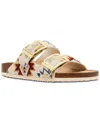 Madden Girl Bodie Buckle Footbed Slide Sandals In Multi