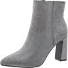 Madden Girl Bonnie Womens Faux Leather Block Heel Booties In Green