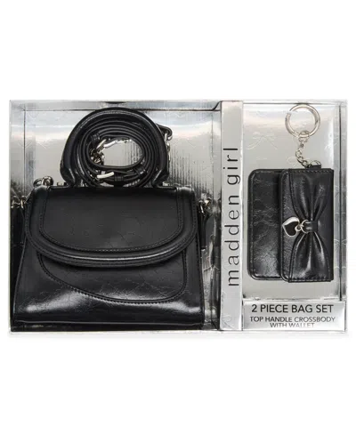 Madden Girl Boxed Morganb Top Handle With Wallet In Black