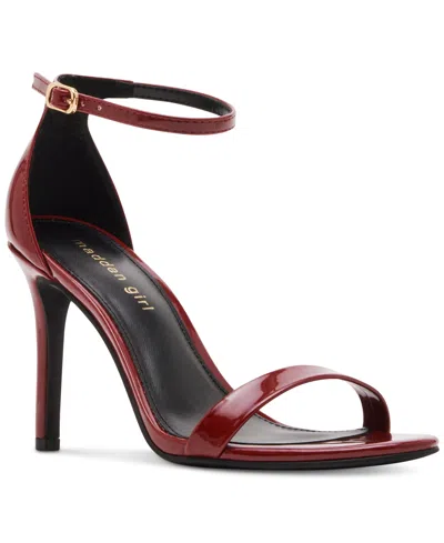 Madden Girl Brazen Two-piece Stiletto Dress Sandals In Nude Patent