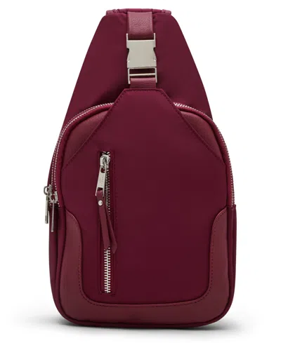 Madden Girl Brooke Nylon Sling Belt Bag In Burgundy