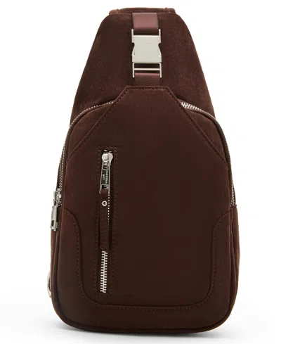 Madden Girl Brooke Suede Zipper Belt Bag In Brown