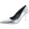 Madden Girl Brynnn Womens Patent Padded Insole Pumps In Silver