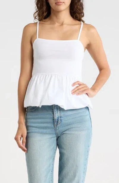 Madden Girl Bubble Hem Camisole In White