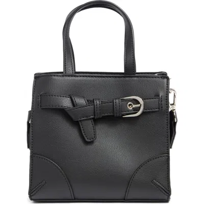 Madden Girl Buckle Mini Tote Bag In Black