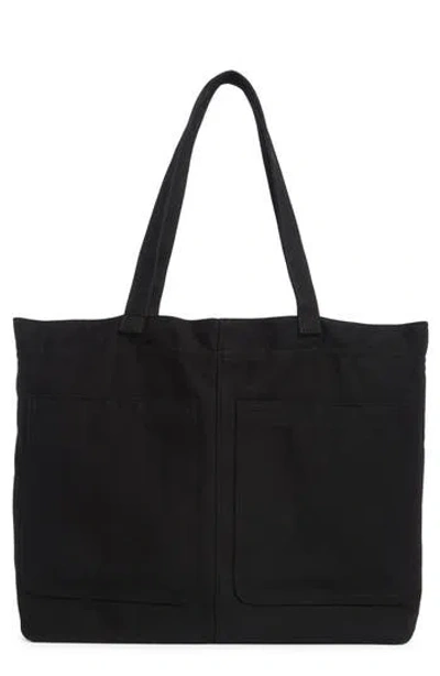 Madden Girl Canvas Tote In Black