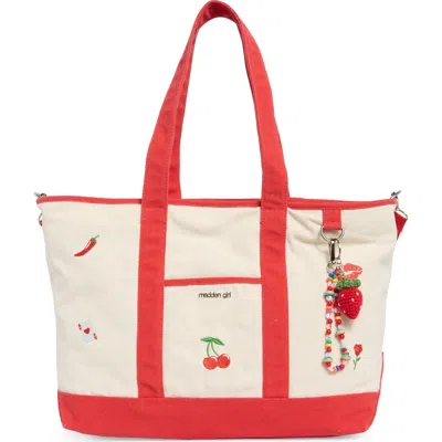 Madden Girl Canvas Tote In Red