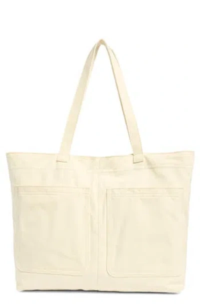 Madden Girl Canvas Tote In White