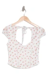 Madden Girl Cap Sleeve Corset Top
