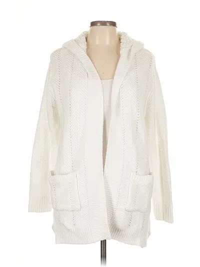 Pre-owned Madden Girl Cardigan Sweater In White