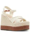 Madden Girl Carlotta Platform Espadrille Wedge Sandals In Natural Canvas
