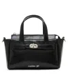 Madden Girl Cathc Crinkle Zipper Satchel Bag In Black