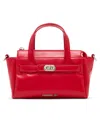 Madden Girl Cathc Crinkle Zipper Satchel Bag In Red