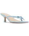 Madden Girl Charlotte Kitten-heel Bow Dress Sandals In Ice Blue