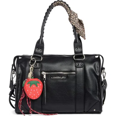 Madden Girl Charm Trim Bowler Bag In Black
