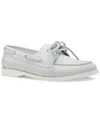 Madden Girl Charter Boat Shoe Loafers In White Distressed