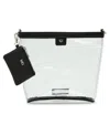 Madden Girl Cleo Clear Vinyl Bucket Crossbody Bag In Black