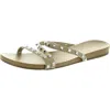 Madden Girl Conni Womens Studded Faux Leather Slide Sandals In Multi