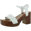 Madden Girl Danii Womens Faux Leather Open Toe Pumps In Brown