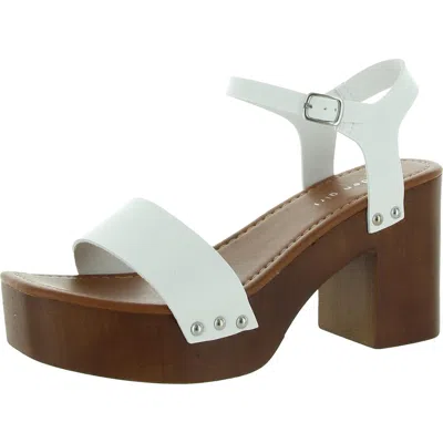 Madden Girl Danii Womens Faux Leather Open Toe Pumps In Brown