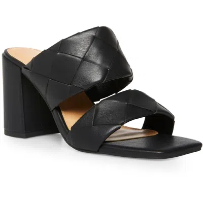 Madden Girl Darre Womens Faux Leather Square Toe Heel Sandals In Black