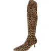 Madden Girl Deserai Over-the-knee Kitten Heel Boots In Brown