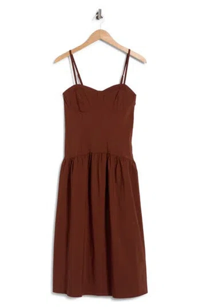 Madden Girl Drop Waist Midiaxi Dress In Brown