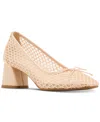 Madden Girl Emily-m Mesh Block-heel Ballet Pumps In Natural Mesh
