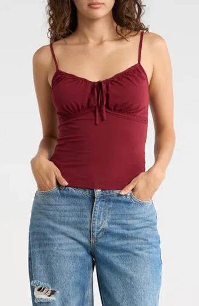 Madden Girl Emma Lace Trim Camisole In Blue