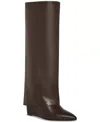 Madden Girl Evannder Women 6 Brown Pointed Toe Knee High Fold-over Boots Khd2036