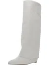 Madden Girl Evannder Womens Faux Leather Metallic Wedge Boots In Multi