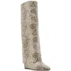 Madden Girl Evander Wide-calf Fold-over Cuffed Knee High Wedge Dress Boots In Multi
