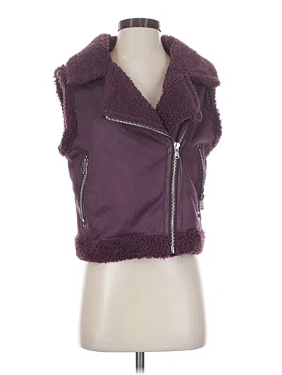 Pre-owned Madden Girl Faux Fur Vest In Purple