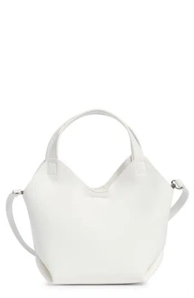 Madden Girl Faux Leather Mini Shopper Tote In White
