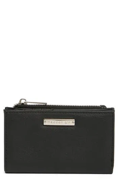 Madden Girl Faux Leather Snap Wallet In Black