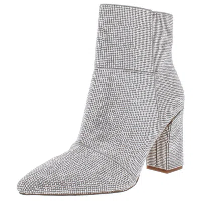 Madden Girl Flex Womens Block Heel Pointed Toe Ankle Boots In Multi