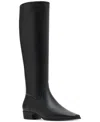 Madden Girl Florence Snip-toe Knee-high Wide-calf Boots In Black Smooth