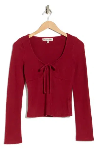 Madden Girl Front Tie Top In Red