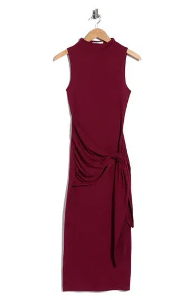 Madden Girl Funnel Neck Tie Side Maxi Dress In Purple
