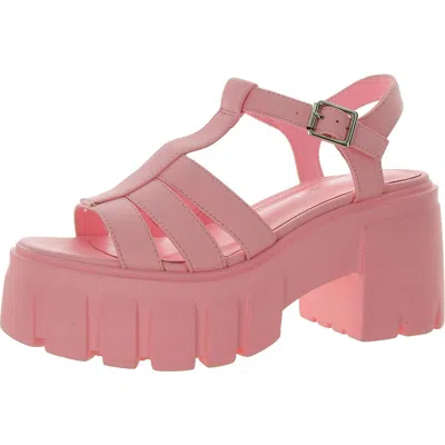 Madden Girl Genesis Platform Lug Sole Fisherman Sandals In Pink