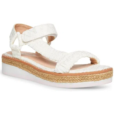Madden Girl Gigi Womens Embroidered Ankle Strap Flatform Sandals In Multi