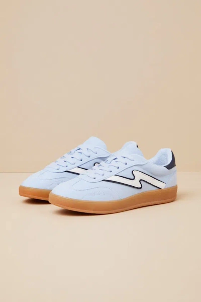 Madden Girl Giia Baby Blue Multi Color Block Lace-up Sneakers
